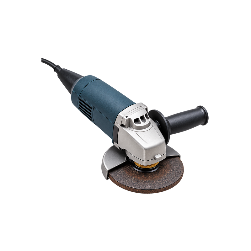 Corded Angle Grinder – Blue-Grey with Side Handle