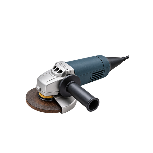 Corded Angle Grinder – Blue-Grey with Side Handle